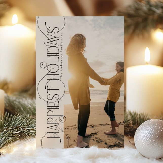 Cartes Pour Fêtes Annuelles élégant tournois de noël photo HAPPIEST (Créateur téléchargé)
