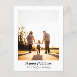 Cartes Pour Fêtes Annuelles Élégant vacances de Noël moderne Script Photo