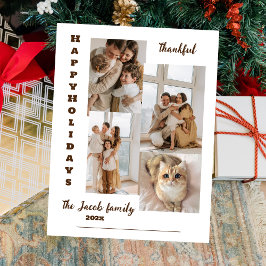 Cartes Pour Fêtes Annuelles Élégant vacances de Noël moderne Script Photo