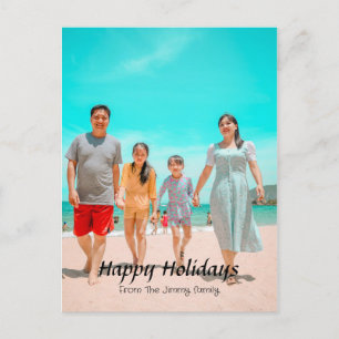 Cartes Pour Fêtes Annuelles Élégant vacances de Noël moderne Script Photo
