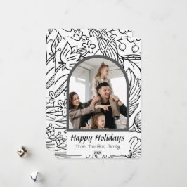 Cartes Pour Fêtes Annuelles Élégant vacances de Noël moderne Script Photo