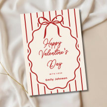 Elegant Valentine’s Day Personalized Greeting Card