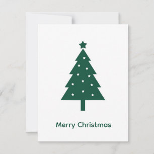 Cartes Pour Fêtes Annuelles Élégant vert moderne arbre de Noël non photo