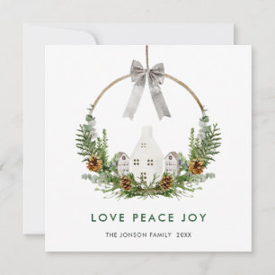 Cartes Pour Fêtes Annuelles Elégante aquarelle Composition de Noël Salutation