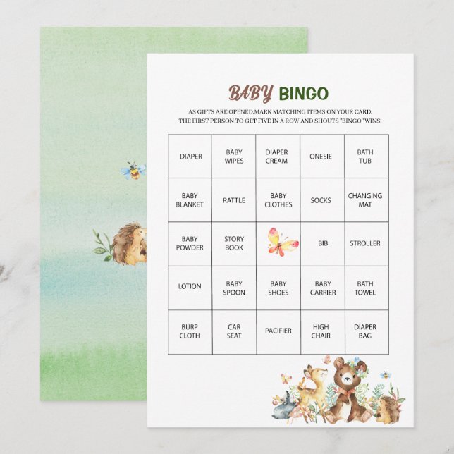 Cartes Pour Fêtes Annuelles Elégante Aquarelle Laisser L'Aventure Commencer Ba (Devant / Derrière)