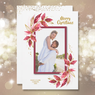 Cartes Pour Fêtes Annuelles Elégante aquarelle Noël vert Photo