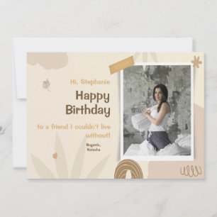 Cartes Pour Fêtes Annuelles Elégante aquarelle personnalisée photo Joyeux anni