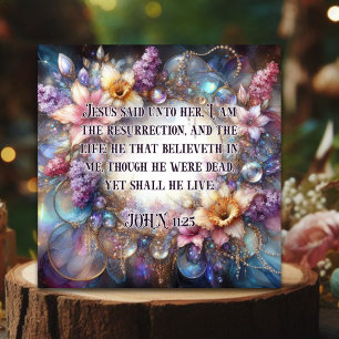 Cartes Pour Fêtes Annuelles Elégante Aquarelle violette Écriture florale Pâque