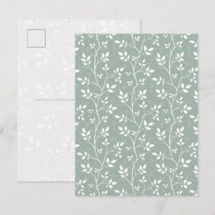 Cartes Pour Fêtes Annuelles Élégante Art Botanique Minimaliste Branche de Saug