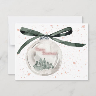 Cartes Pour Fêtes Annuelles Elégante bulle de Noël aquarelle