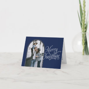 Cartes Pour Fêtes Annuelles Elégante calligraphie moderne simple photo de noël