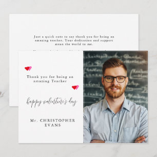 Cartes Pour Fêtes Annuelles Élégante Calligraphie Professeur Valentines Jour P
