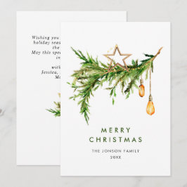 Cartes Pour Fêtes Annuelles Élégante composition bohème de Noël