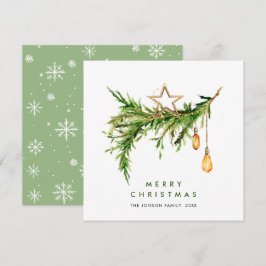 Cartes Pour Fêtes Annuelles Élégante composition bohème de Noël