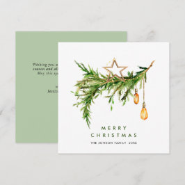 Cartes Pour Fêtes Annuelles Élégante composition bohème de Noël