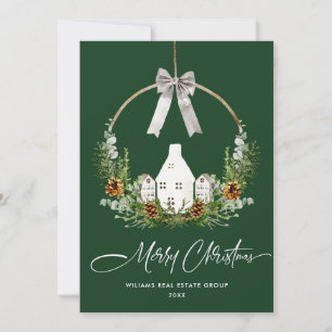 Cartes Pour Fêtes Annuelles Élégante composition de Noël Accueil d'entreprise