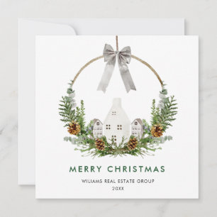 Cartes Pour Fêtes Annuelles Élégante composition de Noël Accueil d'entreprise