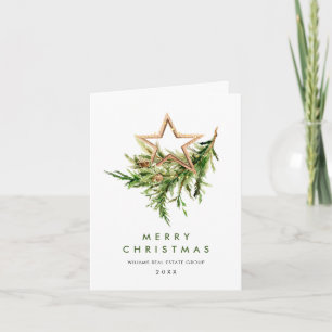 Cartes Pour Fêtes Annuelles Élégante composition de Noël de Bohême Entreprise
