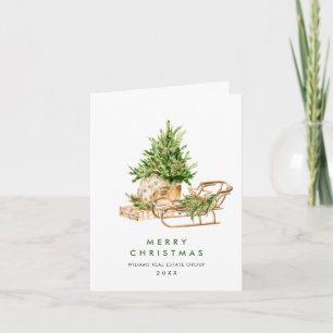Cartes Pour Fêtes Annuelles Élégante composition de Noël de Bohême Entreprise