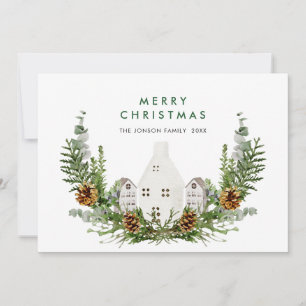 Cartes Pour Fêtes Annuelles Élégante composition de Noël de Bohême Salutation