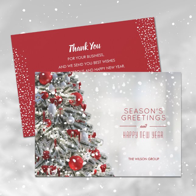 Cartes Pour Fêtes Annuelles Élégante entreprise d'arbre de Noël (Créateur téléchargé)