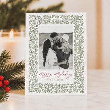 Élégante photo de Noël à la végétation botanique