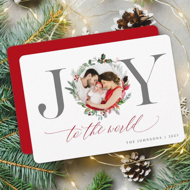 Cartes Pour Fêtes Annuelles Élégante photo de Noël de Noël (Créateur téléchargé)