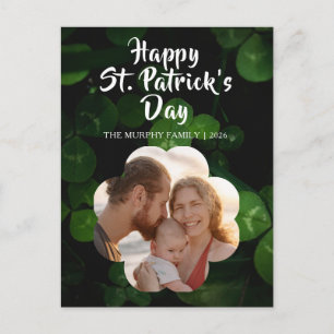 Cartes Pour Fêtes Annuelles Élégante Photo de Trèfle Chanceux St. Patrick