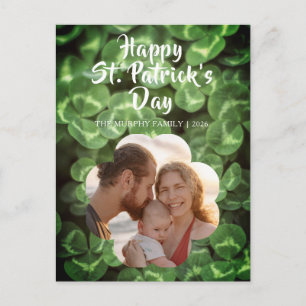 Cartes Pour Fêtes Annuelles Élégante Photo de Trèfle Chanceux St. Patrick