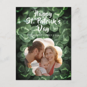 Cartes Pour Fêtes Annuelles Élégante Photo de Trèfle Chanceux St. Patrick