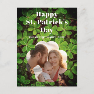 Cartes Pour Fêtes Annuelles Élégante Photo de Trèfle Chanceux St. Patrick