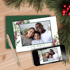 Cartes Pour Fêtes Annuelles Élégante photo de vacances de Noël