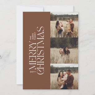 Cartes Pour Fêtes Annuelles Elégante photo moderne minima multi photo botaniqu