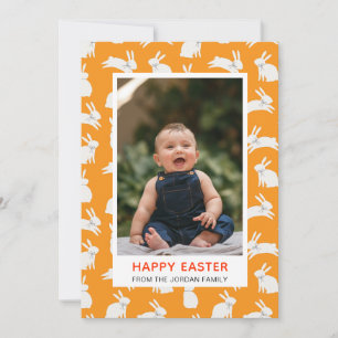 Cartes Pour Fêtes Annuelles Élégante Photo Moderne Simple Fleur Joyeuses Pâque