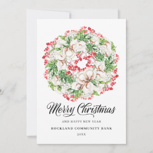 Cartes Pour Fêtes Annuelles Élégante société de couronnes de Noël