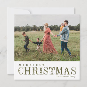 Cartes Pour Fêtes Annuelles Élégante verdure Laisser Noël Olive   Photo