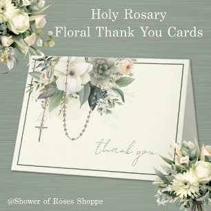 Cartes Pour Fêtes Annuelles Élégante Vierge Marie Religieuse Catholique Floral