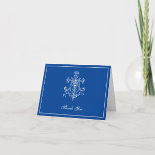 Cartes Pour Fêtes Annuelles Élégante Vierge Marie Religieux Catholique Floral 