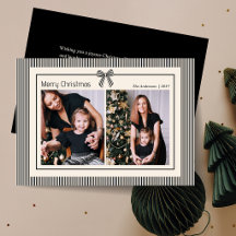 Élégantes bandes noires Noël 2 Photo