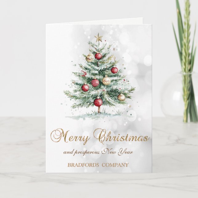 Cartes Pour Fêtes Annuelles Élégantes boules de pin de Noël, Bokeh (Devant)