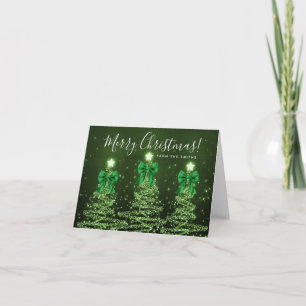 Cartes Pour Fêtes Annuelles Élégantes salutations de vacances de Noël Arbres v