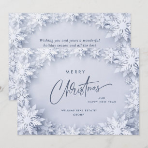 Cartes Pour Fêtes Annuelles Élégants flocons de neige 3D Salutation de Noël d'