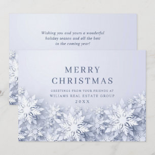 Cartes Pour Fêtes Annuelles Élégants flocons de neige 3D Salutation de Noël d'