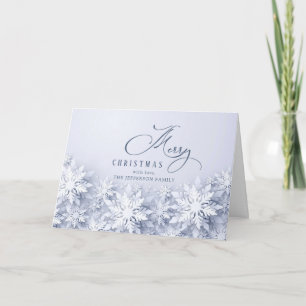 Cartes Pour Fêtes Annuelles Élégants flocons de neige 3D Salutation de Noël d'