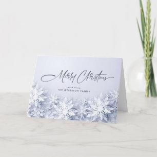 Cartes Pour Fêtes Annuelles Élégants flocons de neige 3D Salutation de Noël d'
