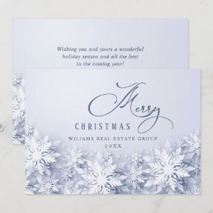 Cartes Pour Fêtes Annuelles Élégants flocons de neige 3D Salutation de Noël d'