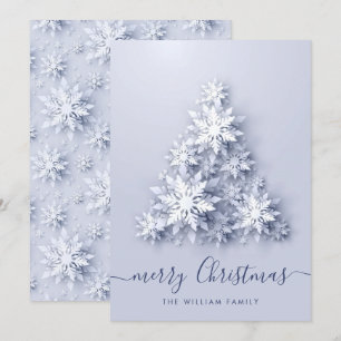 Cartes Pour Fêtes Annuelles Élégants Snowflakes 3D Noël Arbre de Noël Salutati