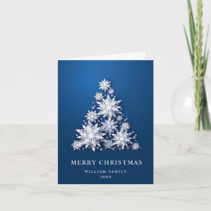 Cartes Pour Fêtes Annuelles Élégants Snowflakes 3D Noël Arbre de Noël Salutati