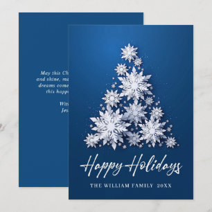 Cartes Pour Fêtes Annuelles Élégants Snowflakes 3D Noël Arbre de Noël Salutati