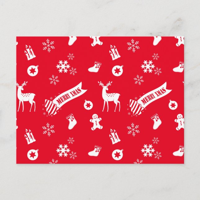 Cartes Pour Fêtes Annuelles Éléments de Noël (Devant)